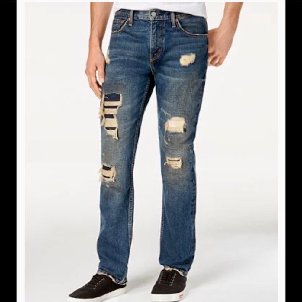 Levi’s 511 Slim Fit Ripped and Repair Jeans